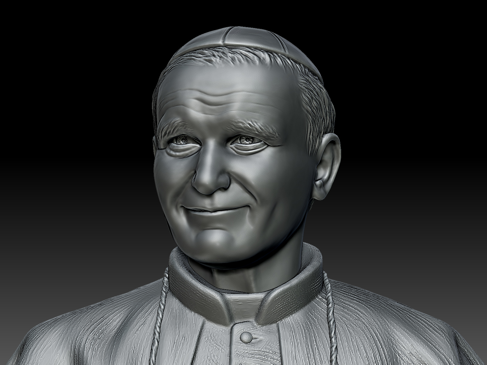 3D Statue of Saint John Paul II the Great